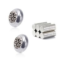 1 Pair Fashion Geometric Stainless Steel Inlay Artificial Gemstones Unisex Ear Studs sku image 5