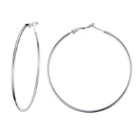 Mode Kreis Rostfreier Stahl Polieren Überzug Ohrringe 1 Paar main image 5