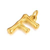 Fashion Letter Titanium Steel Polishing Plating Gold Plated Pendant Necklace sku image 6