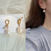 Fashion Geometric Pearl Earrings 1 Pair main image 4