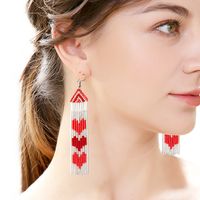 1 Pair Original Design Heart Shape Seed Bead Plating Women's Drop Earrings main image 1