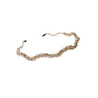 Mode Blume Metall Inlay Künstliche Perlen Strasssteine Haarband 1 Stück main image 2