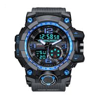 Sports Color Block Buckle Electronic Men's Watches sku image 2