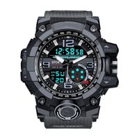 Sports Color Block Buckle Electronic Men's Watches sku image 3