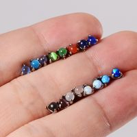 Simple Style Gradient Color Stainless Steel Lip Stud 1 Piece main image 2