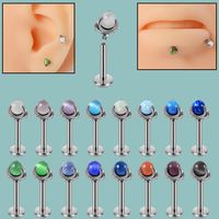 Simple Style Gradient Color Stainless Steel Lip Stud 1 Piece main image 1