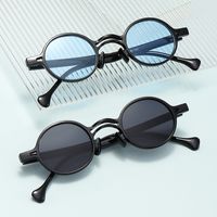 Fashion Solid Color Ac Round Frame Full Frame Men's Sunglasses main image 6