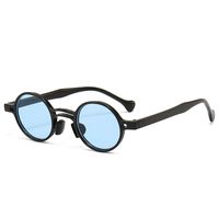 Fashion Solid Color Ac Round Frame Full Frame Men's Sunglasses sku image 9