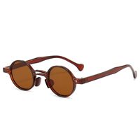 Fashion Solid Color Ac Round Frame Full Frame Men's Sunglasses sku image 4