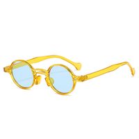 Fashion Solid Color Ac Round Frame Full Frame Men's Sunglasses sku image 7