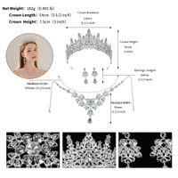 Fashion Water Droplets Flower Alloy Inlay Rhinestones Pearl Jewelry Set 1 Set sku image 5