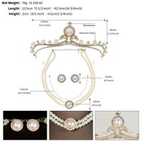 Fashion Water Droplets Flower Alloy Inlay Rhinestones Pearl Jewelry Set 1 Set sku image 2