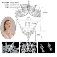 Fashion Water Droplets Flower Alloy Inlay Rhinestones Pearl Jewelry Set 1 Set sku image 6