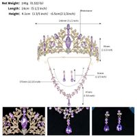 Fashion Water Droplets Flower Alloy Inlay Rhinestones Pearl Jewelry Set 1 Set sku image 7