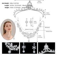 Fashion Water Droplets Flower Alloy Inlay Rhinestones Pearl Jewelry Set 1 Set sku image 1
