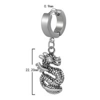 1 Pieza Hip Hop Cruzar Serpiente Acero Inoxidable Unisexo Pendientes De Gota sku image 2