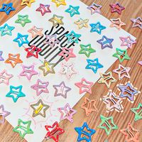 Cute Star Metal Stoving Varnish Hair Clip 1 Set main image 1