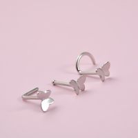 Simple Style Butterfly Stainless Steel Nose Studs 1 Piece main image 5