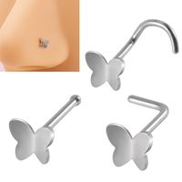 Simple Style Butterfly Stainless Steel Nose Studs 1 Piece main image 1