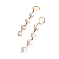 Fashion Geometric Pearl Plating Earrings 1 Pair main image 3