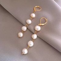 Fashion Geometric Pearl Plating Earrings 1 Pair main image 1