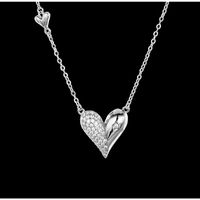 Moda Forma De Corazón Cobre Enchapado Diamantes De Imitación Collar Colgante 1 Pieza main image 1