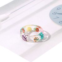 Cartoon Style Cartoon Resin Stoving Varnish Women's Rings sku image 1