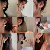 1 Pair Lady Geometric Alloy Plating Zircon Women's Drop Earrings Ear Studs main image 3