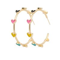 1 Pair Fashion Heart Shape Alloy Plating Women's Earrings sku image 1