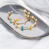 1 Pair Fashion Heart Shape Alloy Plating Women's Earrings main image 1