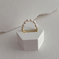 Barocker Stil Geometrisch Perle Handgemacht Ringe 1 Stück main image 4