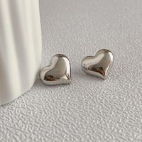 1 Pair Fashion Heart Shape Metal Plating Women's Ear Studs main image 5