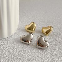 1 Pair Fashion Heart Shape Metal Plating Women's Ear Studs main image 3