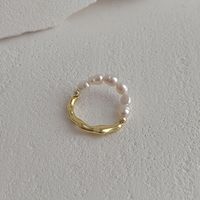 Baroque Style Geometric Pearl Handmade Rings 1 Piece main image 6