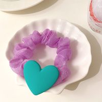 Sweet Heart Shape Plastic Hair Tie 1 Piece sku image 5