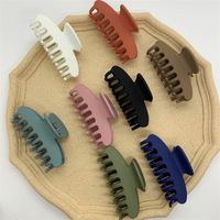 Ins Style Solid Color Plastic Resin Handmade Hair Claws 1 Piece main image 4