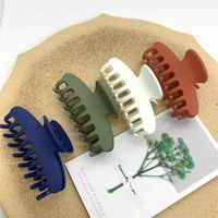 Ins Style Solid Color Plastic Resin Handmade Hair Claws 1 Piece main image 2