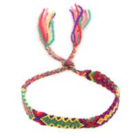 1 Piece Bohemian Totem Symbol Cotton Thread Irregular Tassel Unisex Bracelets sku image 12