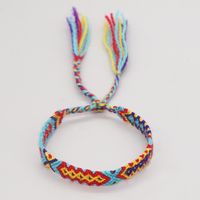 1 Piece Bohemian Totem Symbol Cotton Thread Irregular Tassel Unisex Bracelets sku image 5