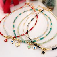 1 Piece Fashion Star Eye Artificial Crystal Copper Knitting Plating Women's Pendant Necklace main image 1