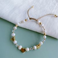 1 Piece Fashion Heart Shape Freshwater Pearl Handmade Bracelets sku image 2