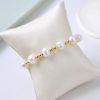 1 Piece Ethnic Style Colorful Pearl Soft Clay Copper Knitting Plating Gold Plated Women's Bracelets sku image 5