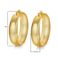 Simple Style Solid Color Titanium Steel Plating Hollow Out Earrings 1 Pair main image 2