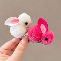 Cute Rabbit Plush Handmade Hair Clip 1 Piece main image 3