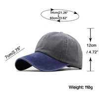 Unisex Retro Color Block Embroidery Curved Eaves Baseball Cap main image 2
