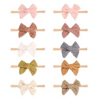Cute Bow Knot Cloth Flowers Lace Bowknot Hair Band 1 Piece main image 5