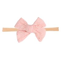 Cute Bow Knot Cloth Flowers Lace Bowknot Hair Band 1 Piece sku image 1