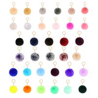 Cute Solid Color Alloy Keychain main image 1