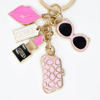 1 Stück Mode Lippenstift Gläser Legierung Beschichtung Tasche Anhänger Schlüssel Anhänger main image 4