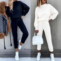 Women's Casual Solid Color Cotton Pants Sets main image 1